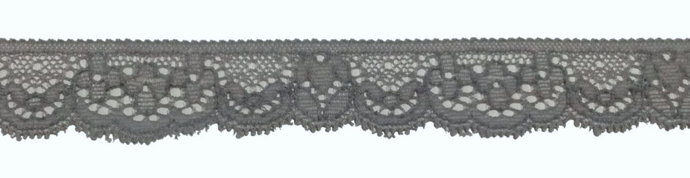 1,40 m Dessousspitze elastisch 025 mm grau