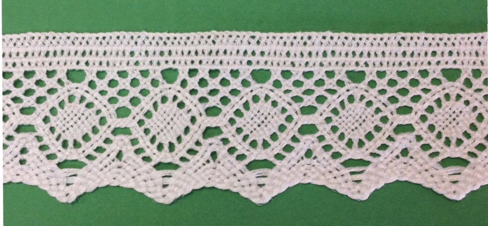 1,40m Klöppelspitze 50 mm creme